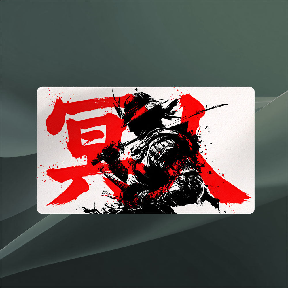 Jin Sakai Playmat (Borderless) | Samurai Ghost Kanji | Magic the Gathering Playmat