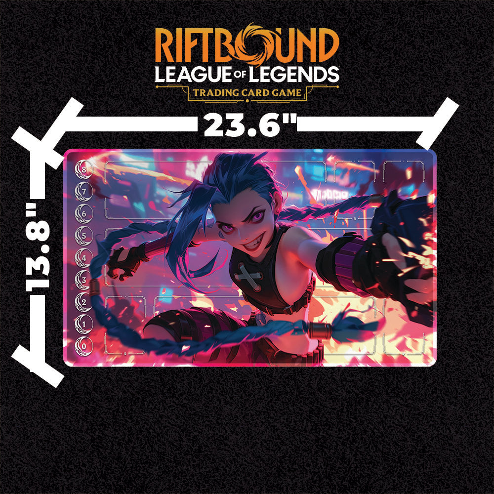 Jinx Playmat (Borderless) | Action Playmat | Riftbound League of Legends Playmat