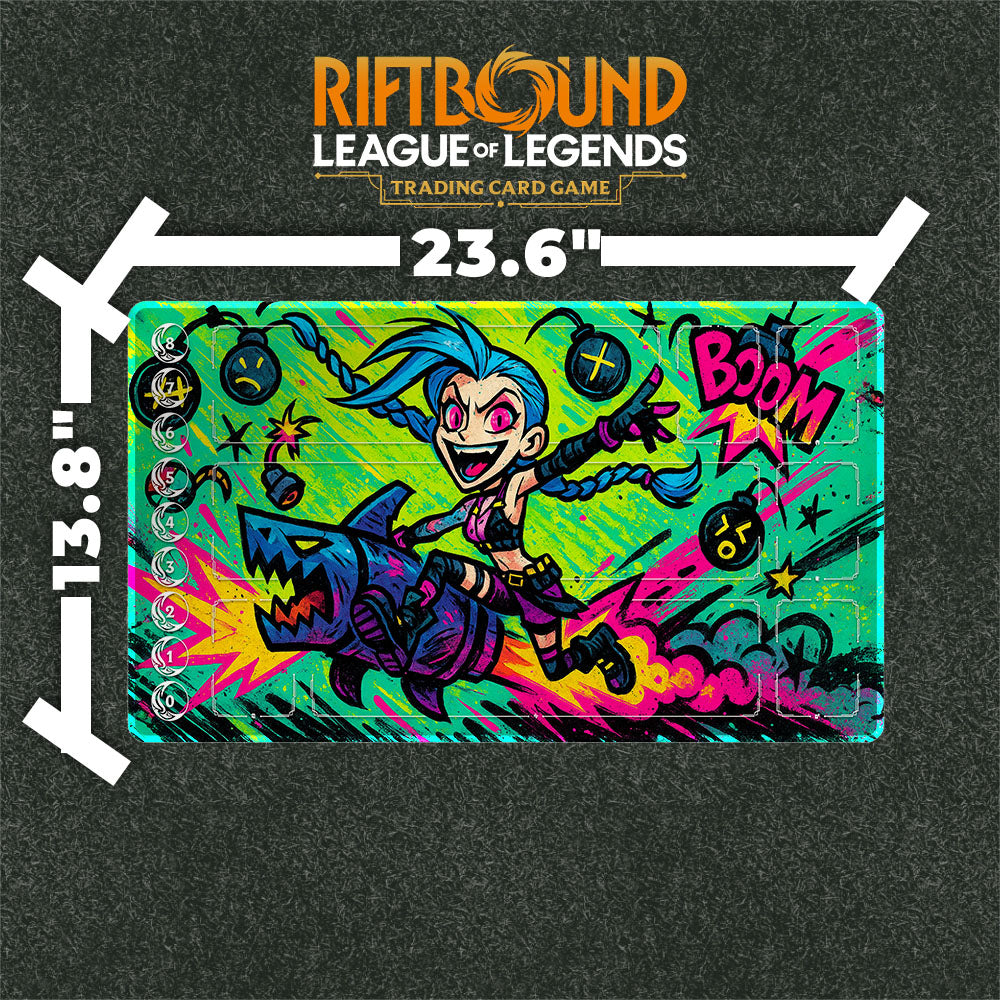 Jinx Playmat (Borderless) | Riftbound League of Legends Playmat