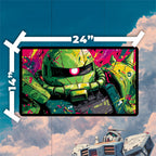Green Frontline Mecha Playmat | Military Mech Mat