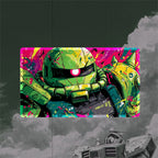 Green Frontline Mecha Playmat (Borderless) | Military Mech Mat