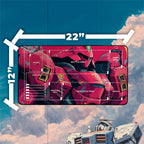 Crimson Mecha Commander Playmat | Anime Mech Mat
