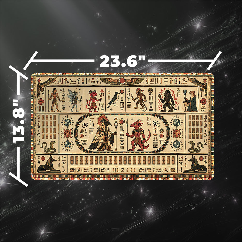 Rograkh & Ishai Egyptian Hieroglyph Temple Mural Borderless Playmat (US Only)