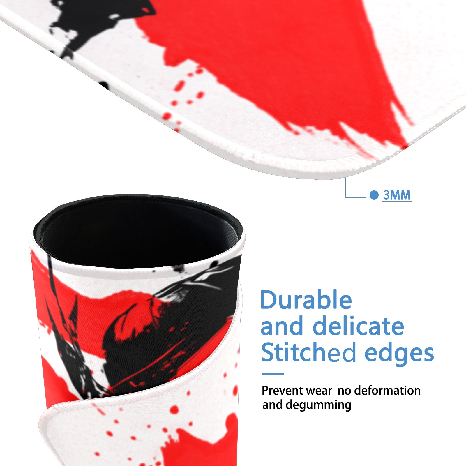 Jin Sakai Playmat (Borderless) | Samurai Ghost Kanji | Magic the Gathering Playmat