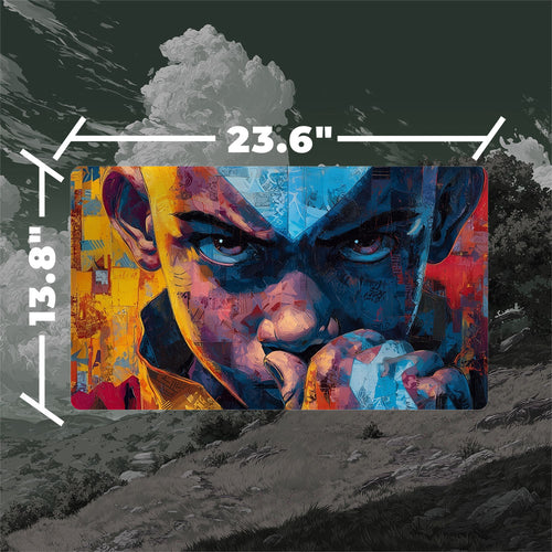 Aang Playmat Close Up (Borderless) | Magic the Gathering Playmat