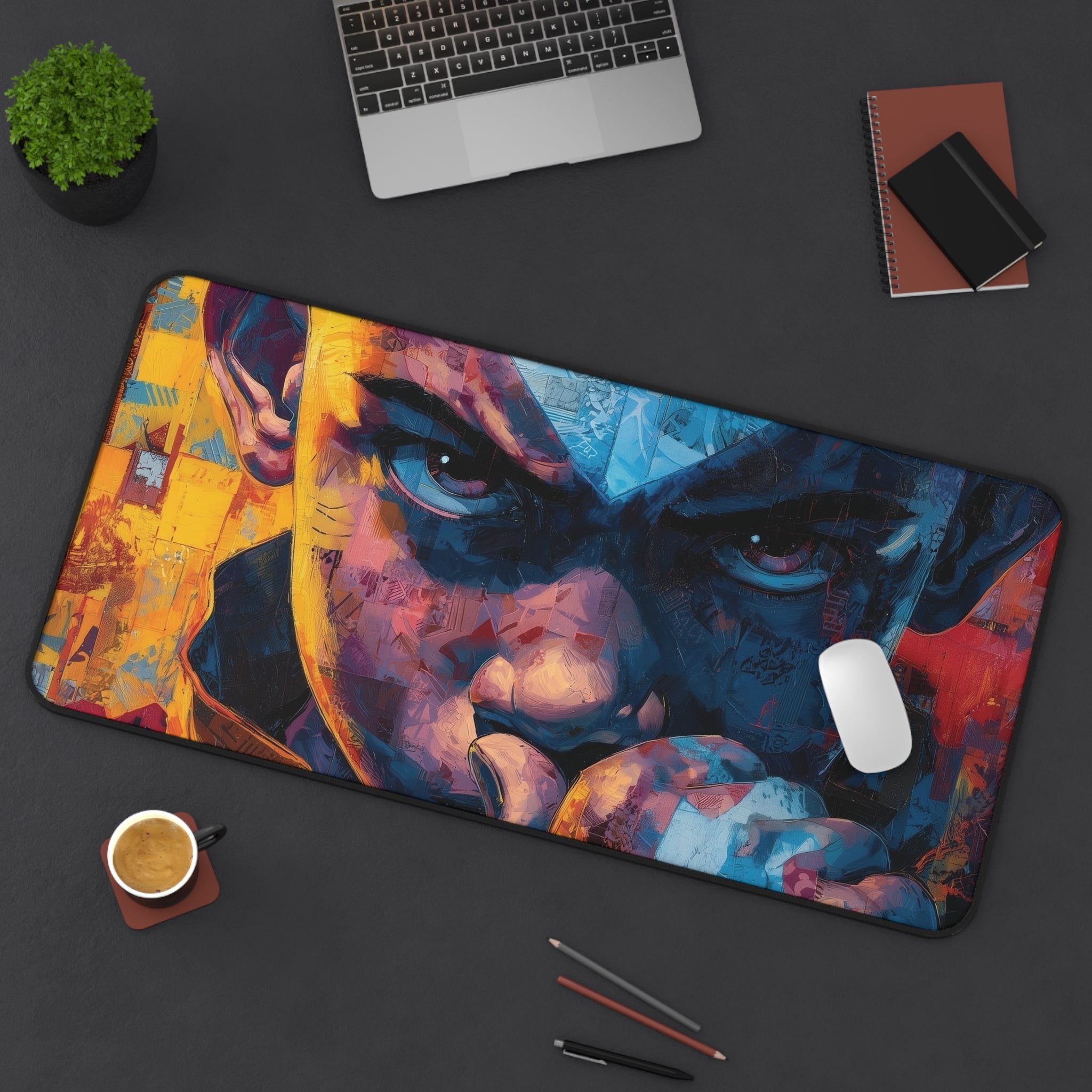 Aang Playmat | Magic the Gathering Playmat | Avatar Close Up Face Art With MTG Zones Option | 24x14 | 32x16 Sizes