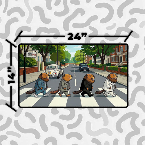 Beaver Road Crossing Playmat | Funny Parody TCG Mat