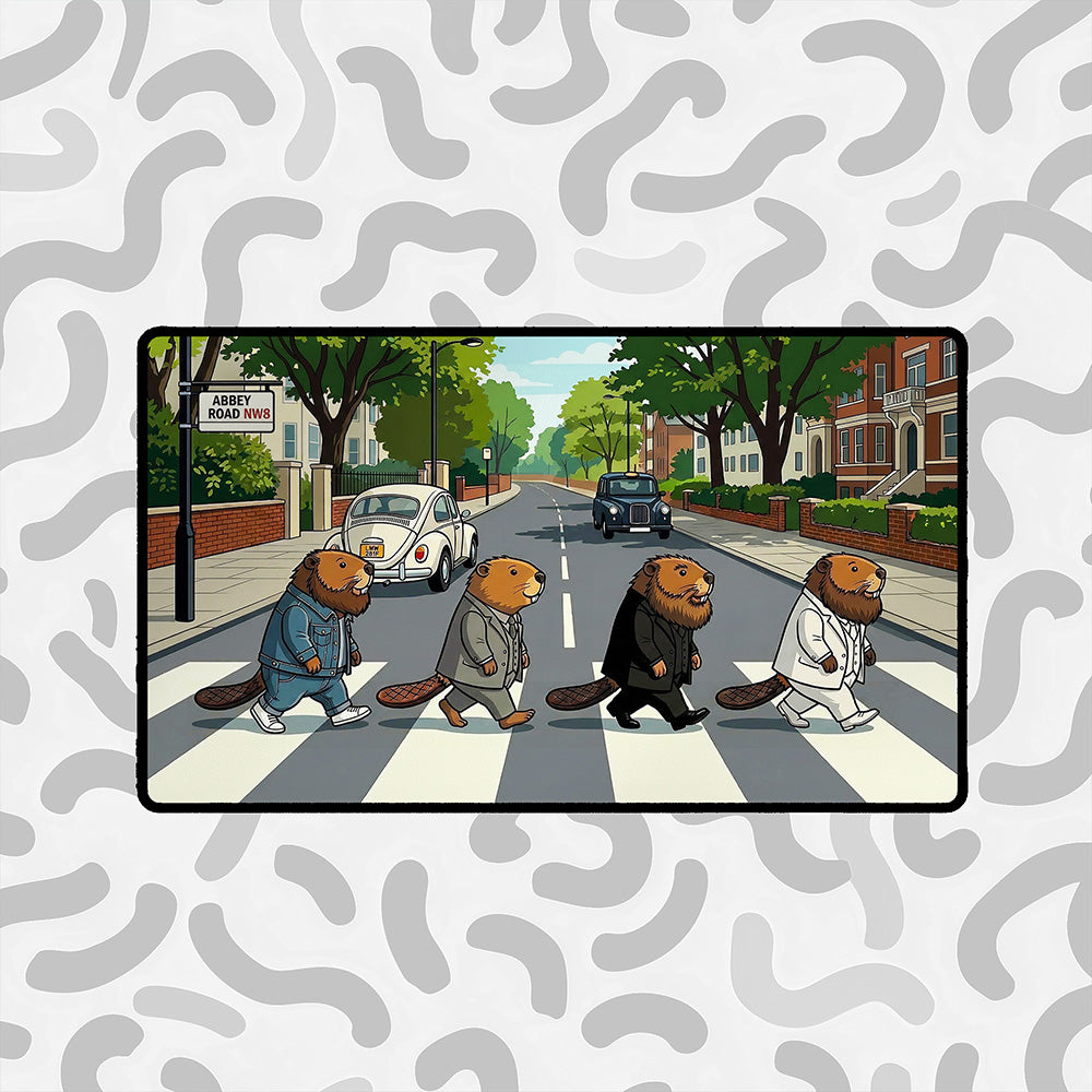 Beaver Road Crossing Playmat | Funny Parody TCG Mat