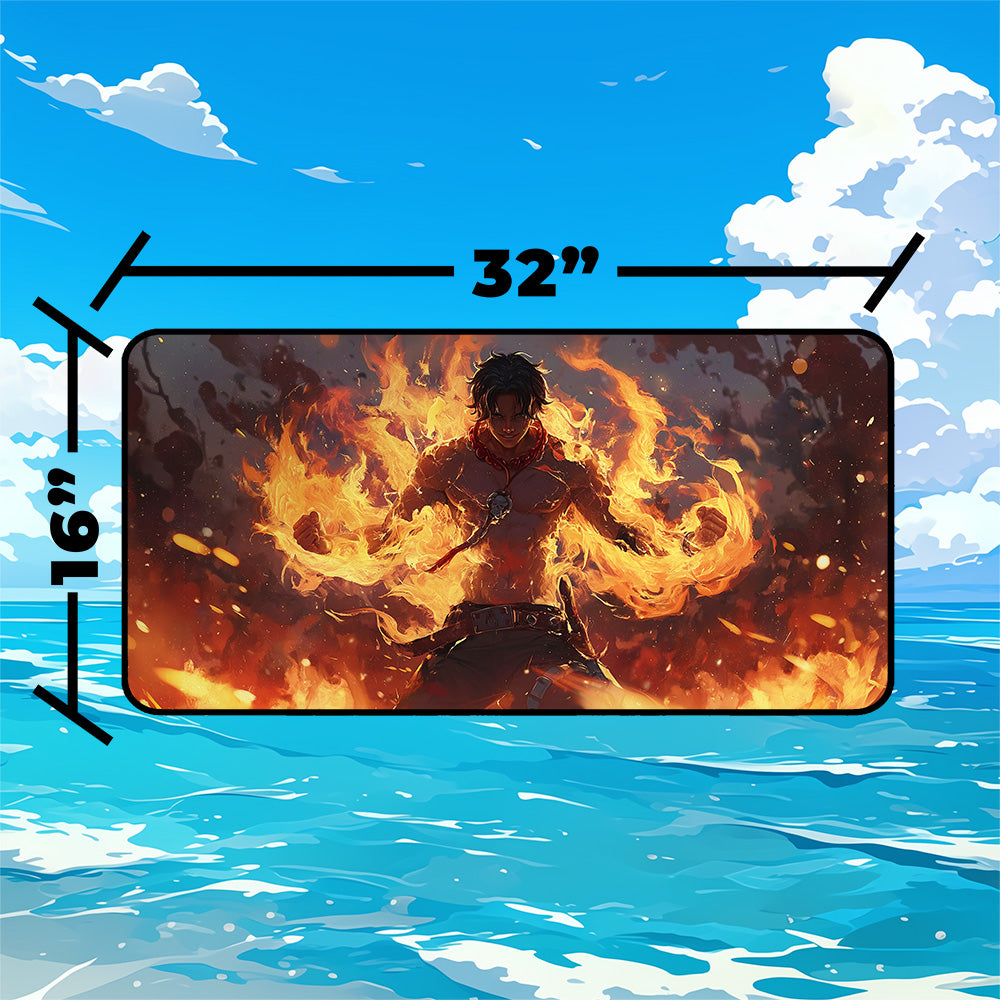 Blazing Commander Playmat | Fire Anime TCG Mat