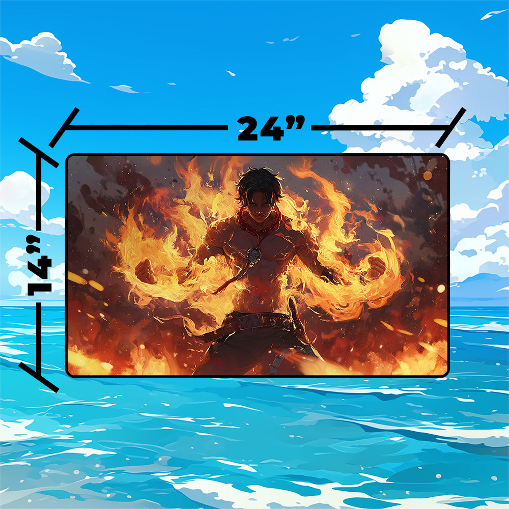 Blazing Commander Playmat | Fire Anime TCG Mat