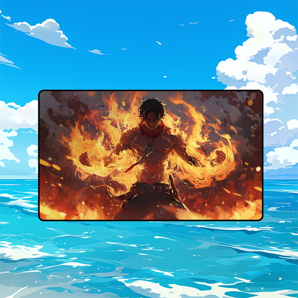Blazing Commander Playmat | Fire Anime TCG Mat