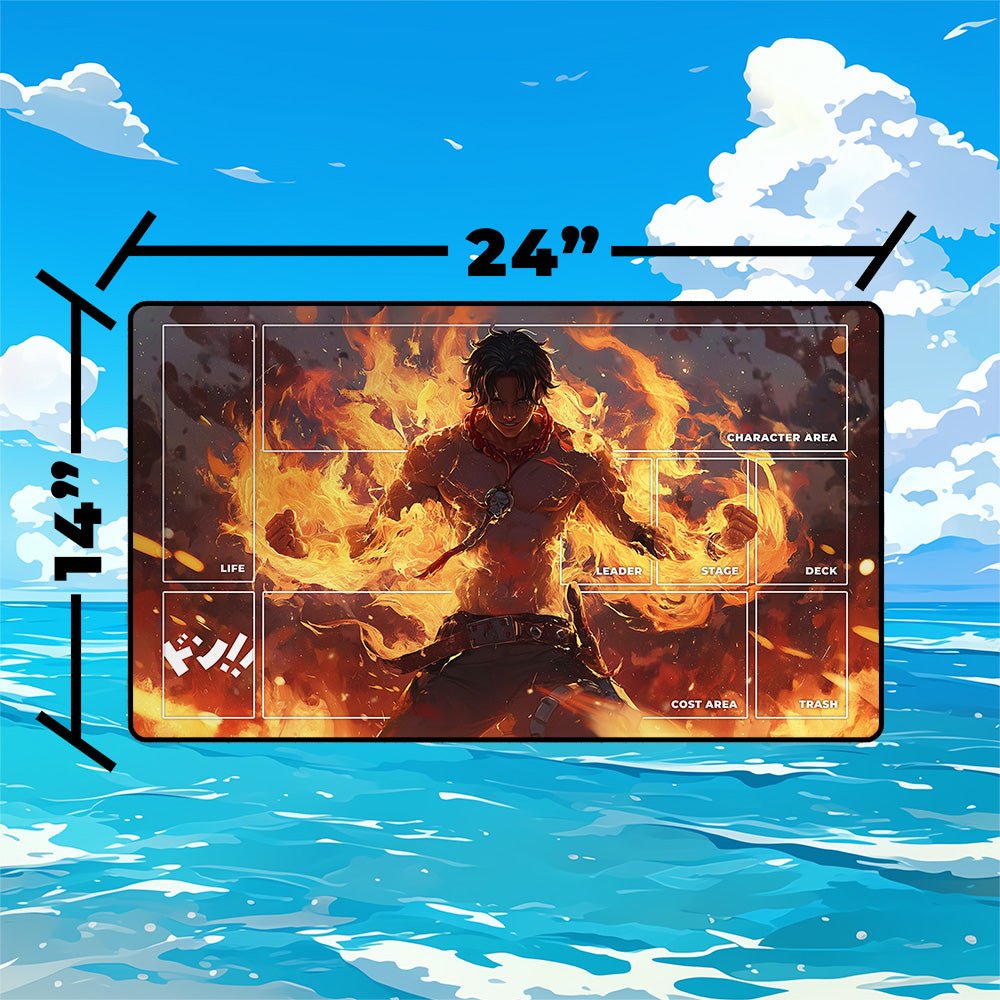 Blazing Commander Playmat | Fire Anime TCG Mat