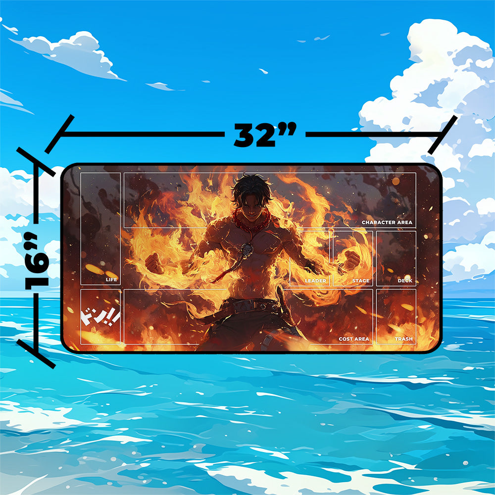 Blazing Commander Playmat | Fire Anime TCG Mat