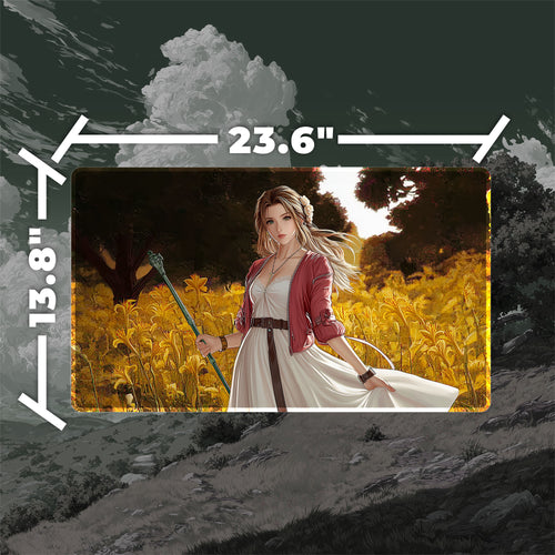 Aerith Gainsborough Playmat (Borderless) | Final Fantasy Playmat