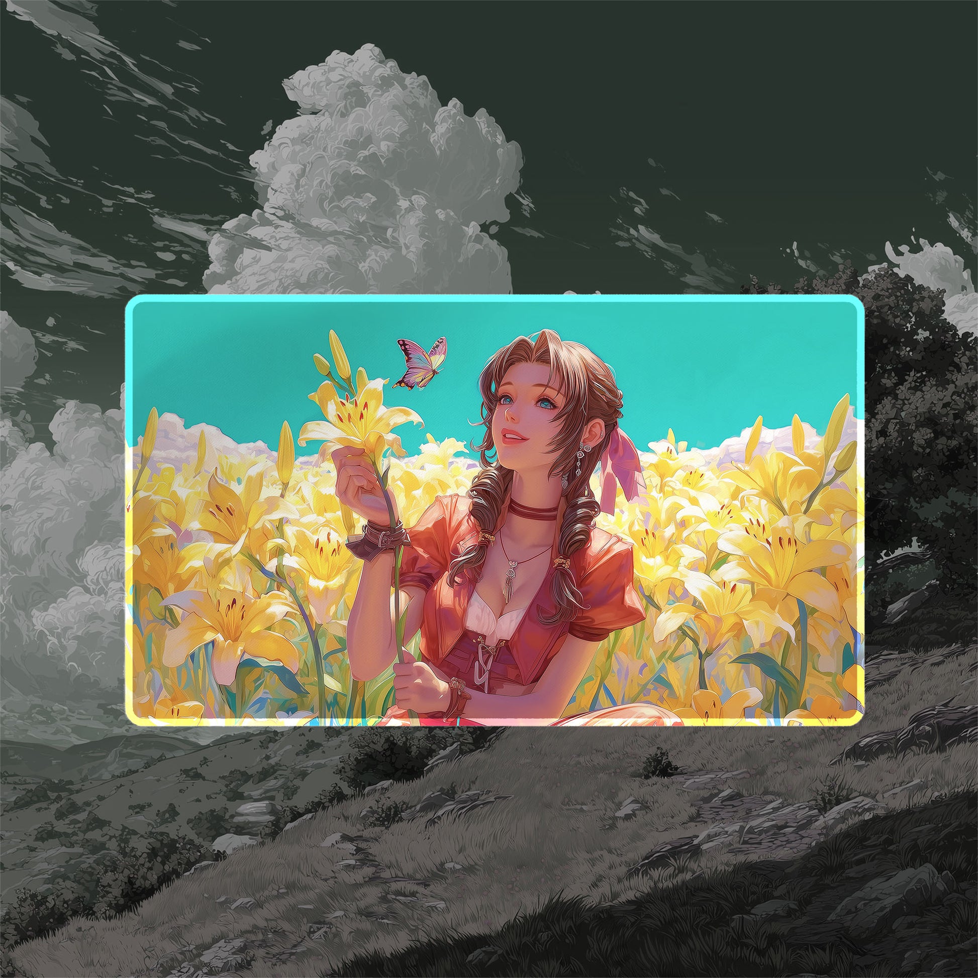 Aerith, Last Ancient Playmat (Borderless) | Final Fantasy Playmat