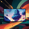 Ancient Tomb Playmat | Magic the Gathering Playmat | Sci-Fi Tomb Playmat with Zones Option | 24x14 | 22x12 | 32x16 Sizes