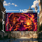 Cat-Eared Fire Spellcaster & Blazing Bear Spirit Playmat