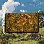 Art Nouveau Golden Ring Playmat | Elegant Line Art TCG Mat