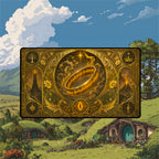 Art Nouveau Golden Ring Playmat | Elegant Line Art TCG Mat
