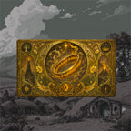 Golden Ring Art Nouveau Playmat | Borderless Botanical TCG Mat