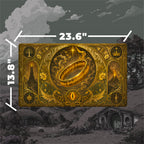 Golden Ring Art Nouveau Playmat | Borderless Botanical TCG Mat