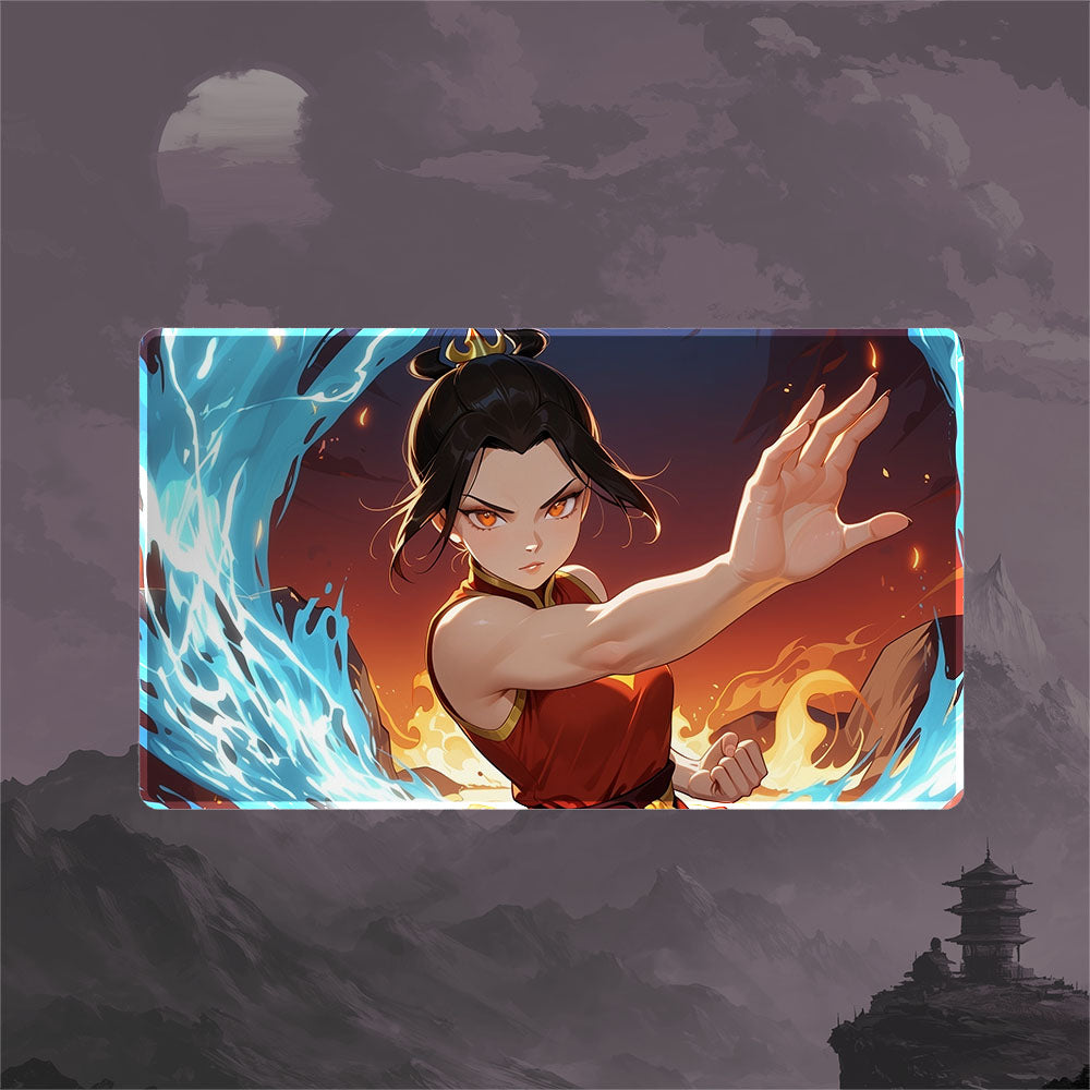 Fire Lord Azusa Playmat (Borderless) | Fiery Magic the Gathering Playmat