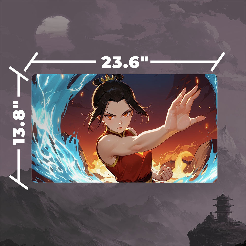Fire Lord Azusa Playmat (Borderless) | Fiery Magic the Gathering Playmat