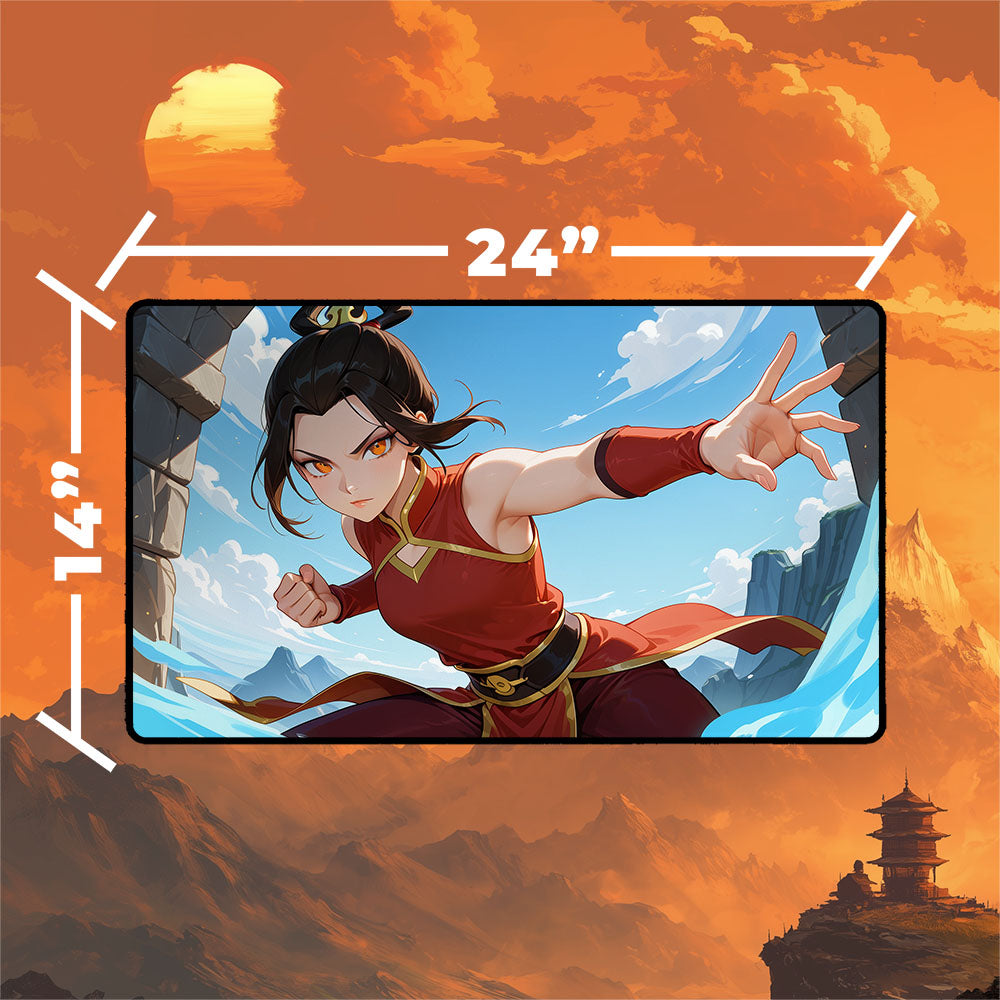 Fire Lord Azusa Playmat | Magic the Gathering Playmat | Action Anime Villain 24×14 or 32×16 Sizes