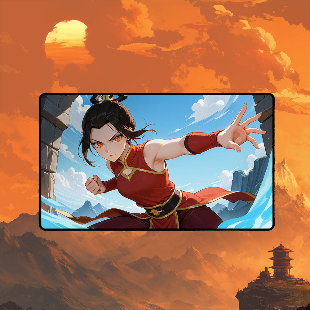 Fire Lord Azusa Playmat | Magic the Gathering Playmat | Action Anime Villain 24×14 or 32×16 Sizes