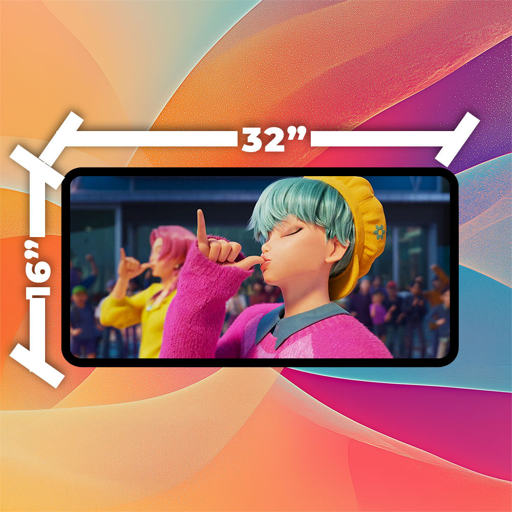 Baby Saja Boys Playmat | TCG Playmat | K-Pop Demon Hunters Soda Pop Dance Playmat No Zones Option | 24x14 | 32x16 Sizes