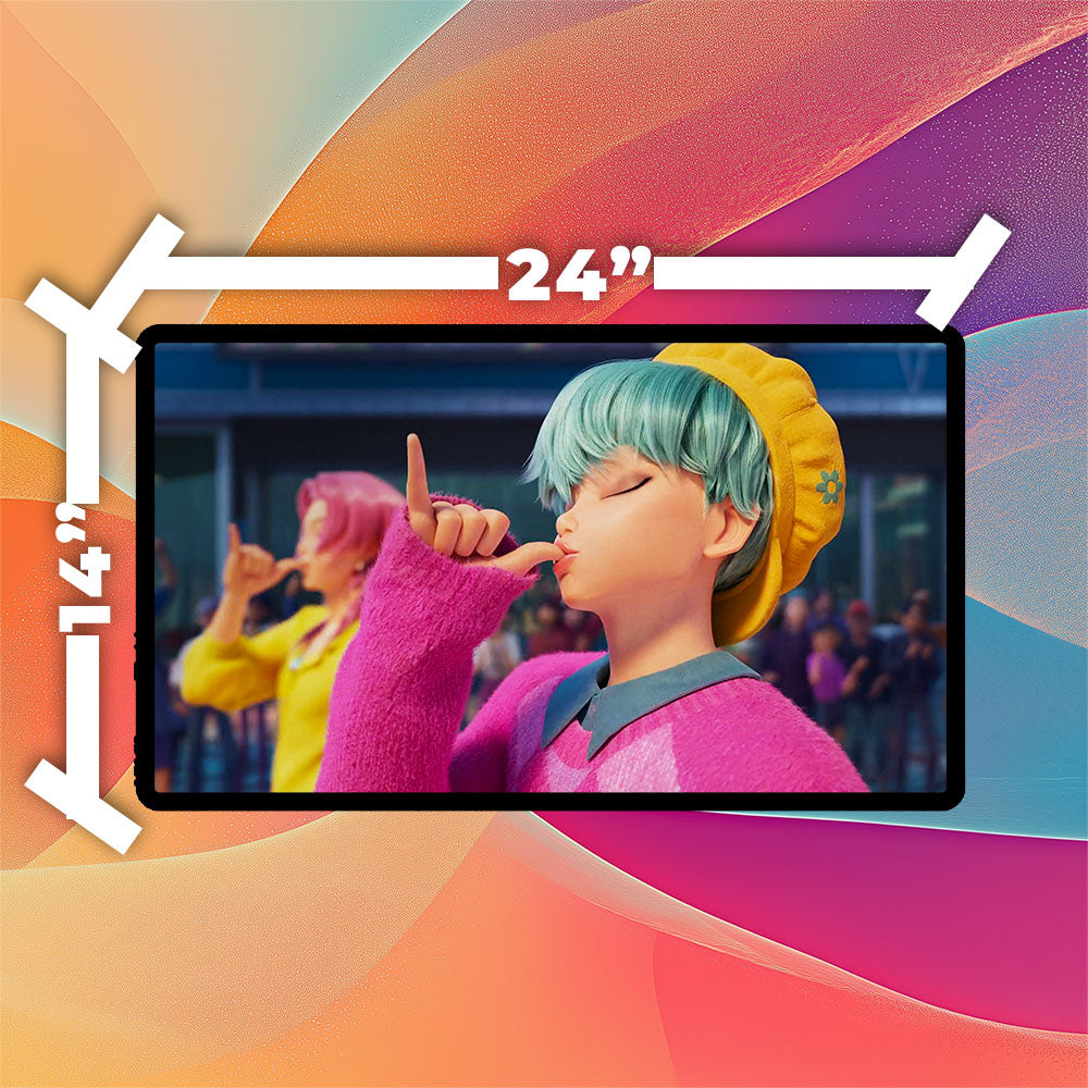 Baby Saja Boys Playmat | TCG Playmat | K-Pop Demon Hunters Soda Pop Dance Playmat No Zones Option | 24x14 | 32x16 Sizes