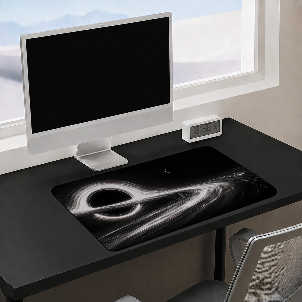 Black Hole Event Horizon Desk Mat 24x14 36x18 48x24