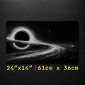 Black Hole Event Horizon Desk Mat 24x14 36x18 48x24