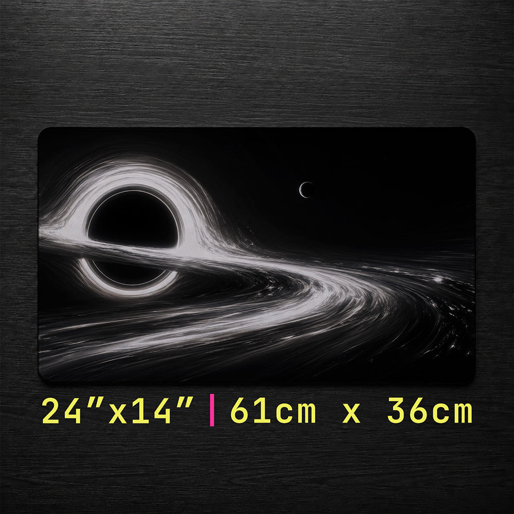 Black Hole Event Horizon Desk Mat 24x14 36x18 48x24