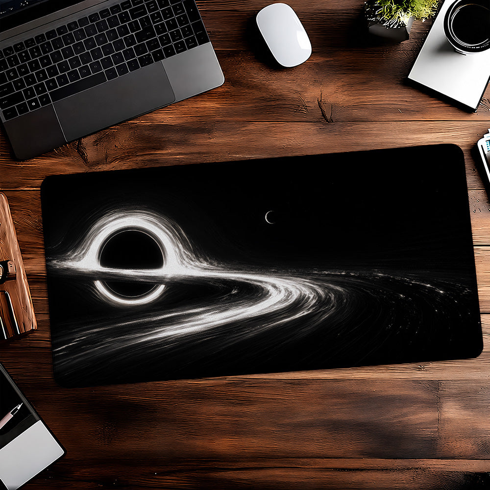 Black Hole Event Horizon Desk Mat 24x14 36x18 48x24