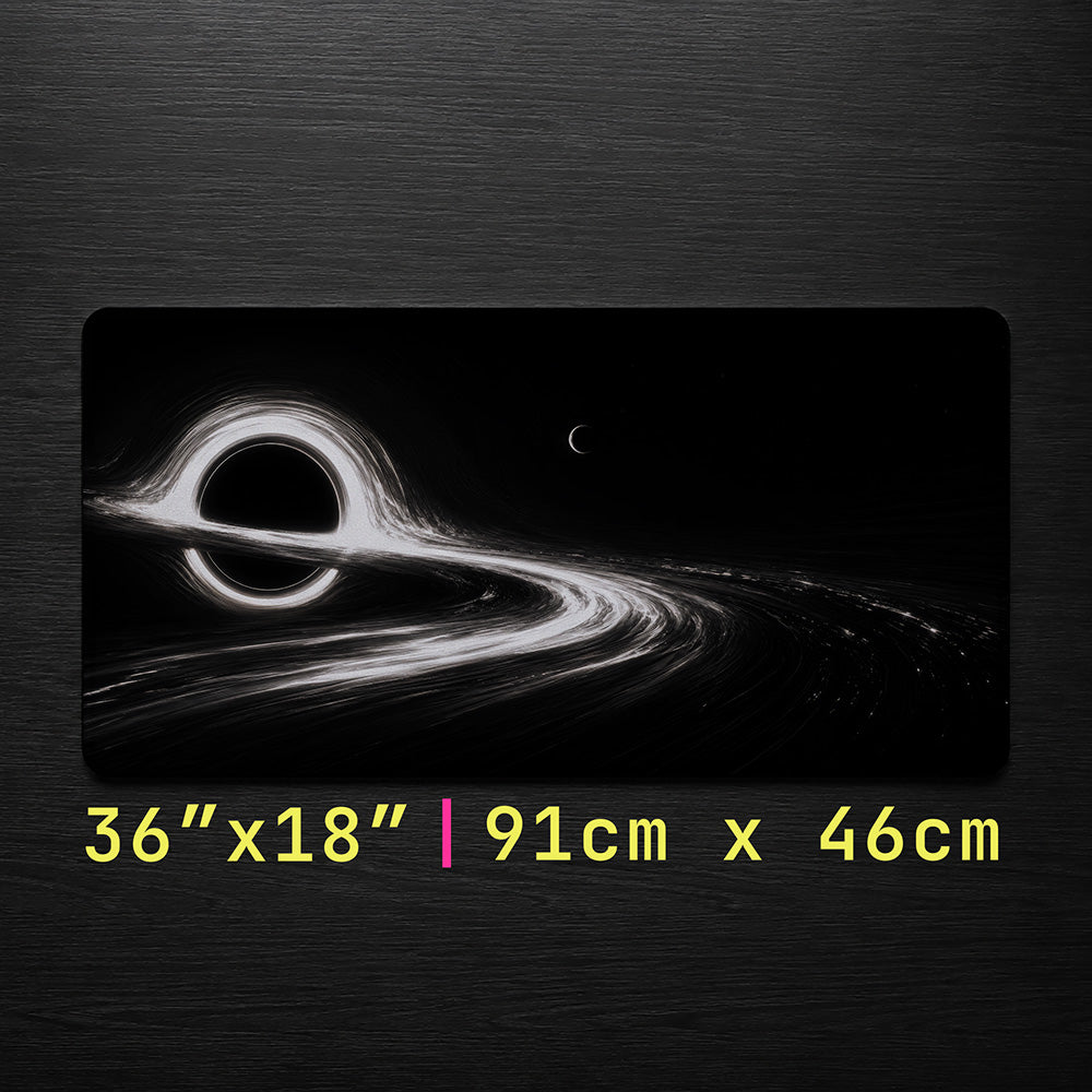 Black Hole Event Horizon Desk Mat 24x14 36x18 48x24