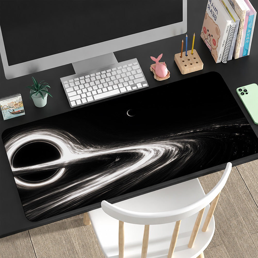 Black Hole Event Horizon Desk Mat 24x14 36x18 48x24