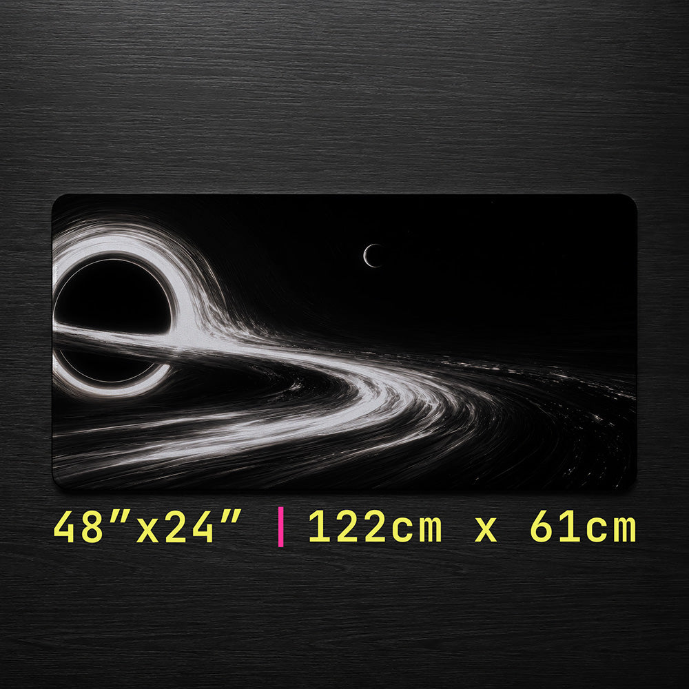 Black Hole Event Horizon Desk Mat 24x14 36x18 48x24