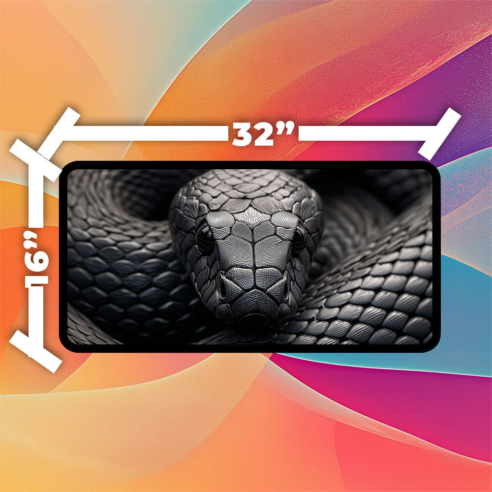 Black Mamba TCG Playmat | TCG Playmat | Fierce Reptile Playmat No Zones Option