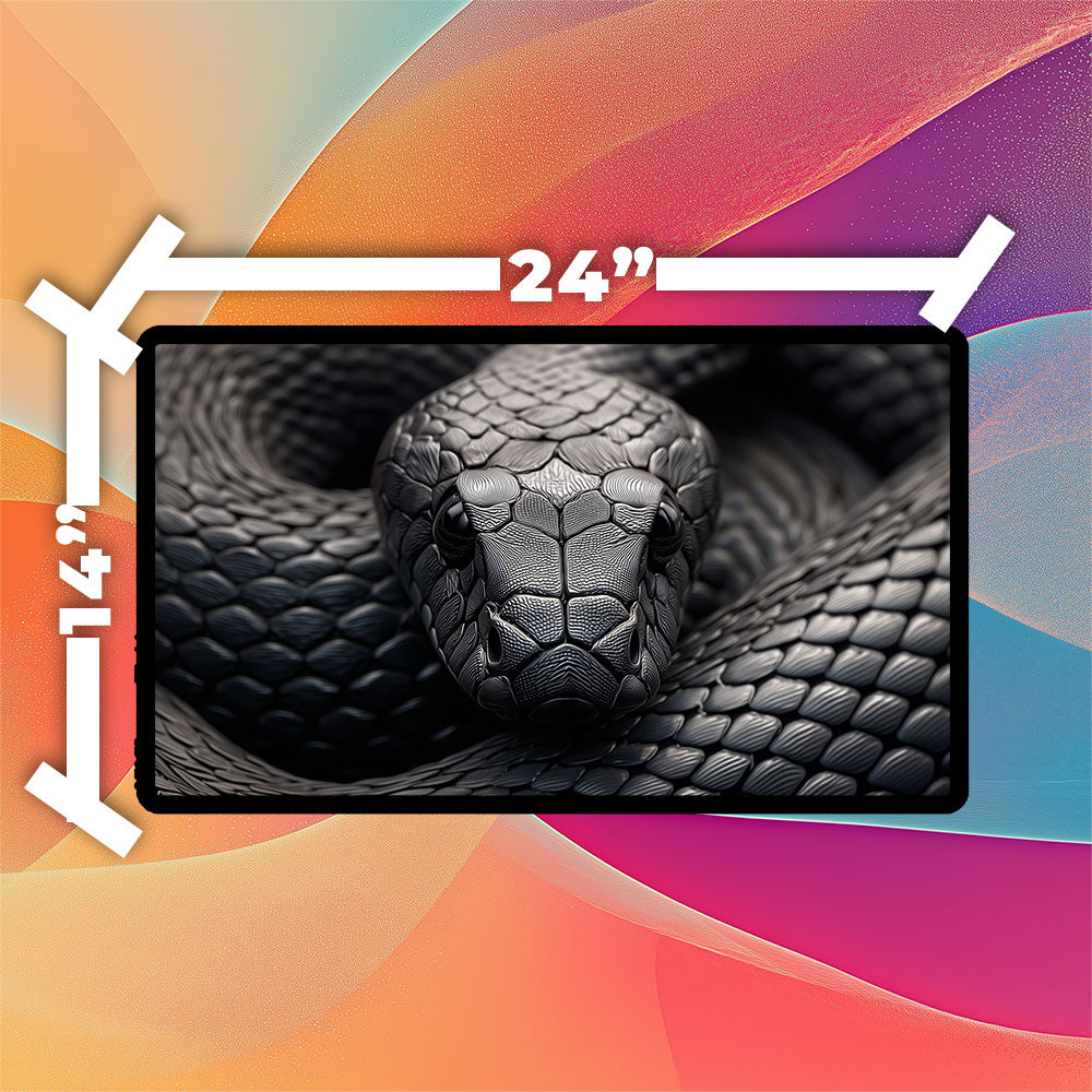 Black Mamba TCG Playmat | TCG Playmat | Fierce Reptile Playmat No Zones Option