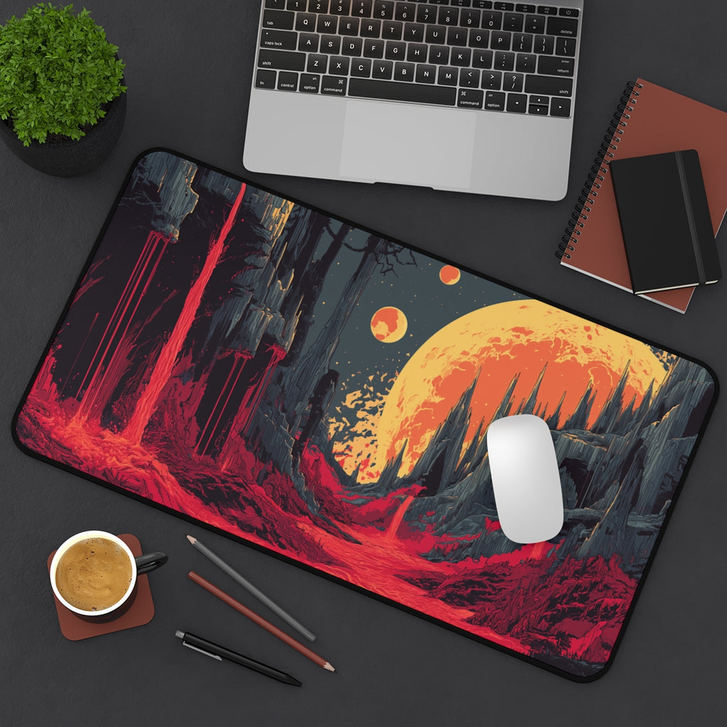 Blood Crypt Playmat | Magic the Gathering Playmat | Stellar Sights Playmat with Zones Option | 24x14 | 32x16