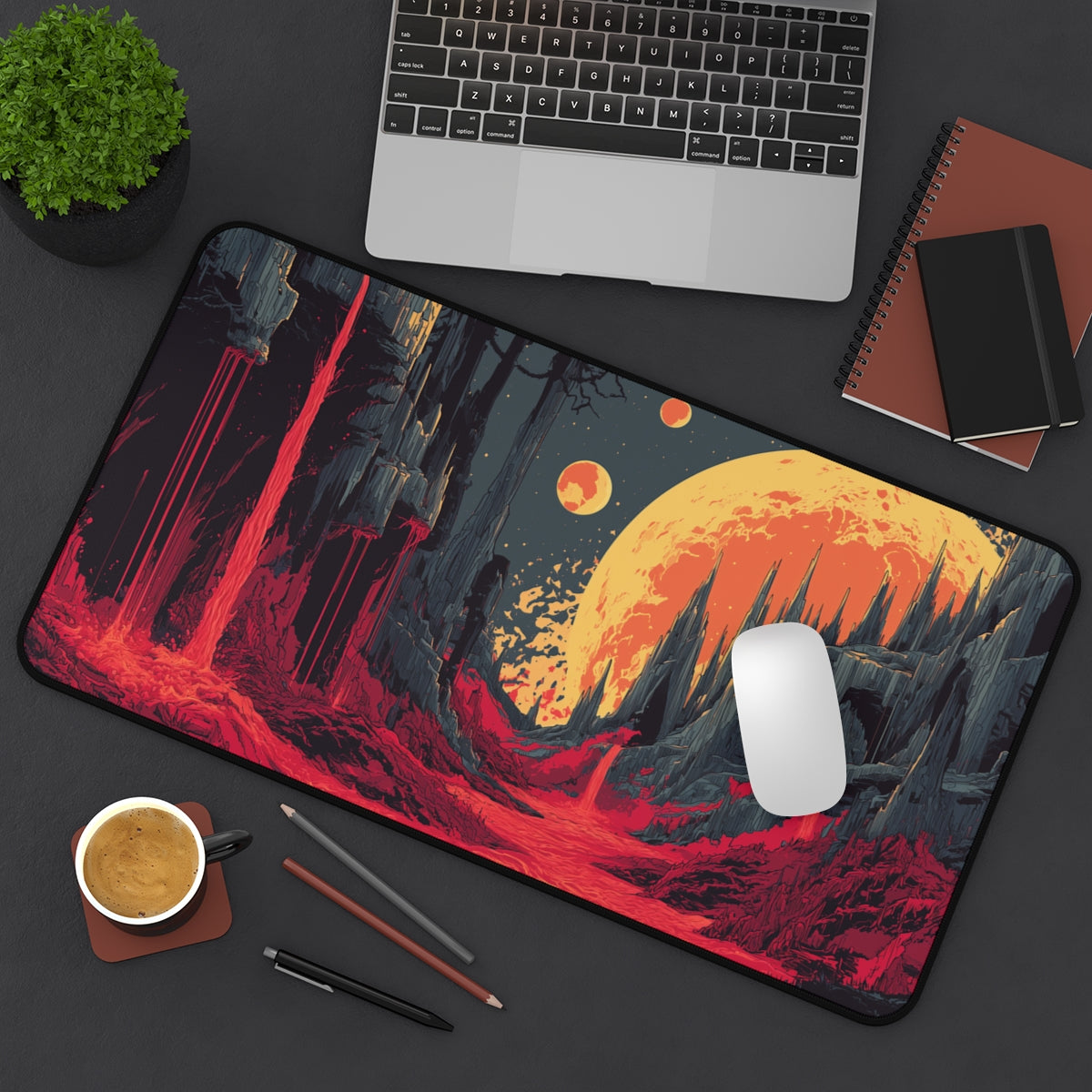 Blood Crypt Playmat | Magic the Gathering Playmat | Stellar Sights Playmat with Zones Option | 24x14 | 32x16