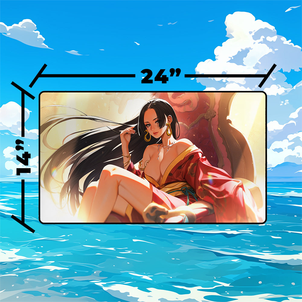 Pirate Empress Ocean Playmat | Anime Beach Scene TCG Mat
