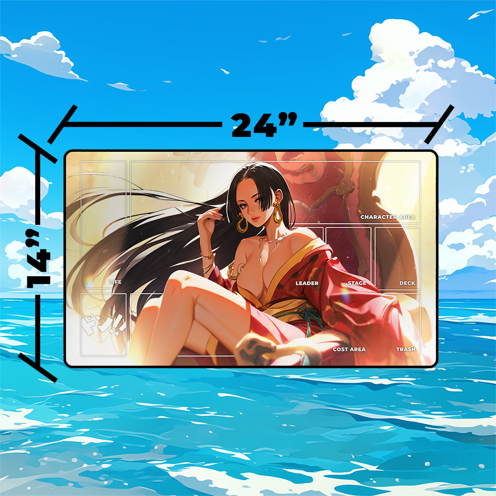 Pirate Empress Ocean Playmat | Anime Beach Scene TCG Mat