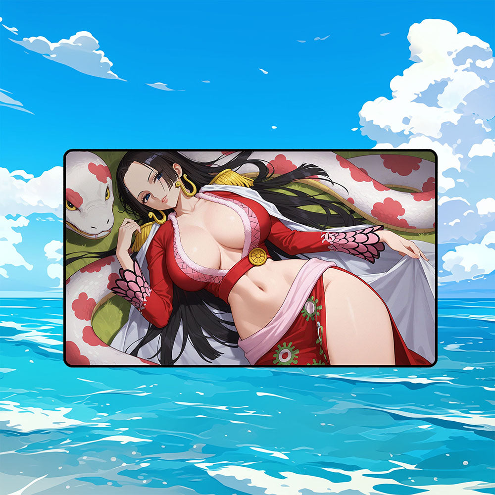 Boa Hancock Playmat | One Piece Playmat | Gorgeous Anime Art of the Pirate Empress No Zones Option | 24x14 | 32x16 Sizes