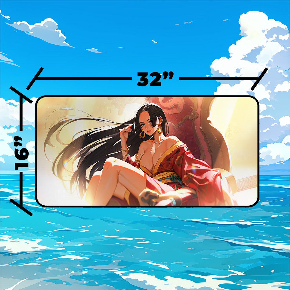Pirate Empress Ocean Playmat | Anime Beach Scene TCG Mat