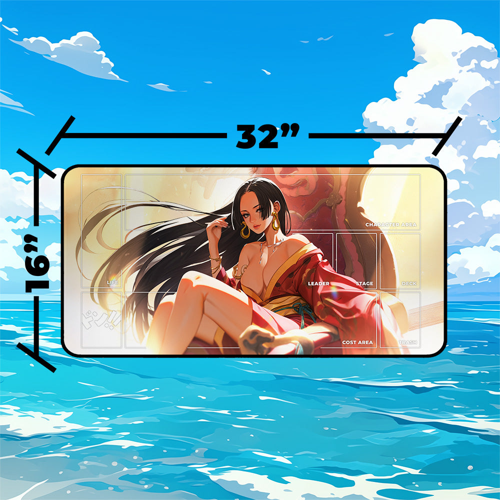 Pirate Empress Ocean Playmat | Anime Beach Scene TCG Mat