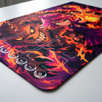 Cat-Eared Fire Spellcaster Borderless Edge-to-Edge Playmat