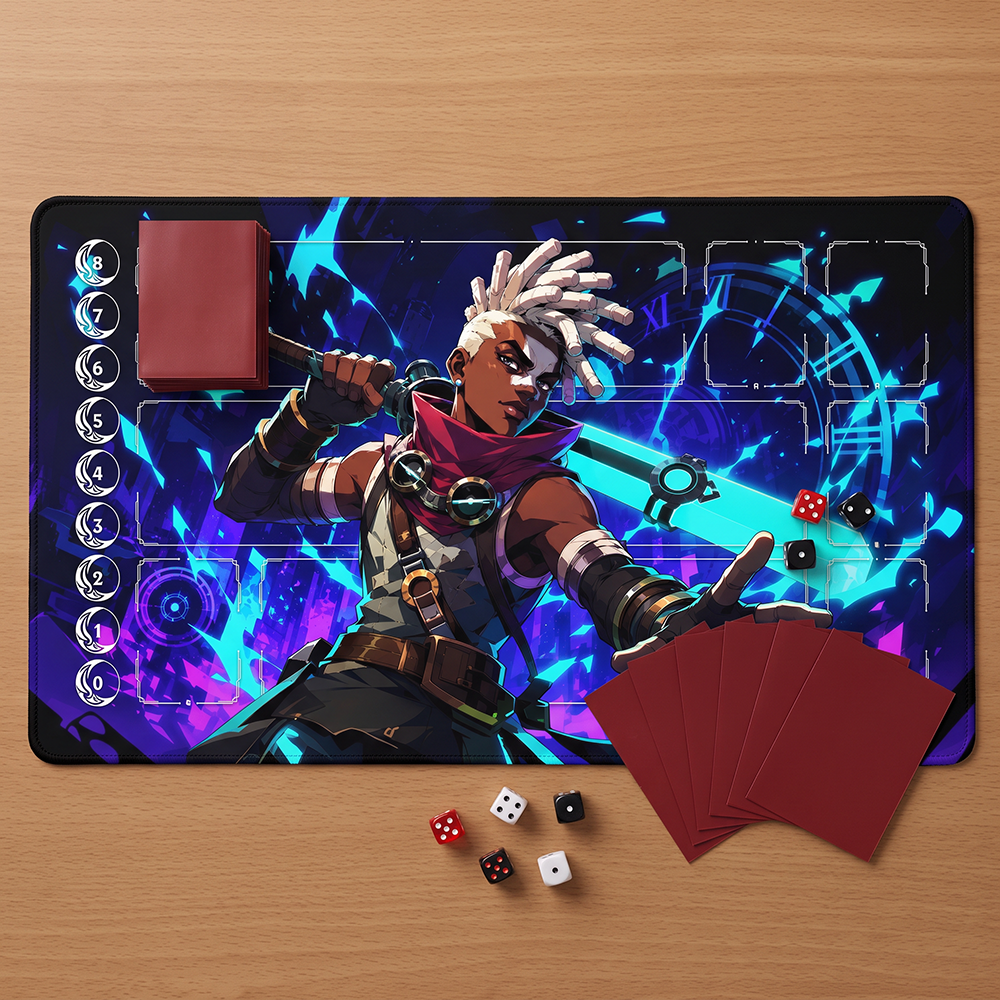 Time-Bending Prodigy Playmat (Borderless) | Neon Motion Mat