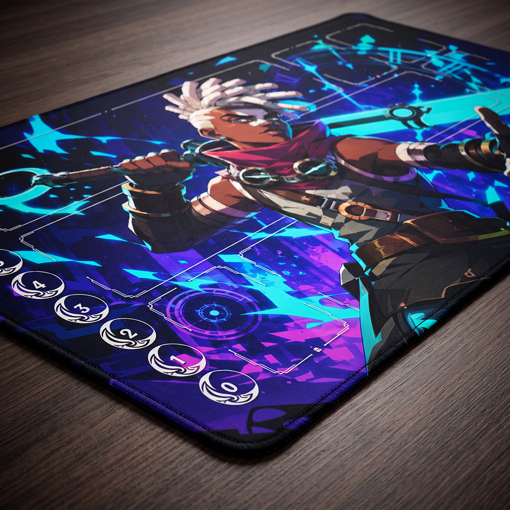 Time-Bending Prodigy Playmat (Borderless) | Neon Motion Mat